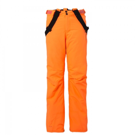 Chlapecký lyžařský komplet - bunda Malerto Dark Grey Melee a kalhoty Footstrap Fluo Orange