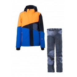 Chlapecký lyžařský komplet - bunda Idaho a kalhoty Kitebar Blue